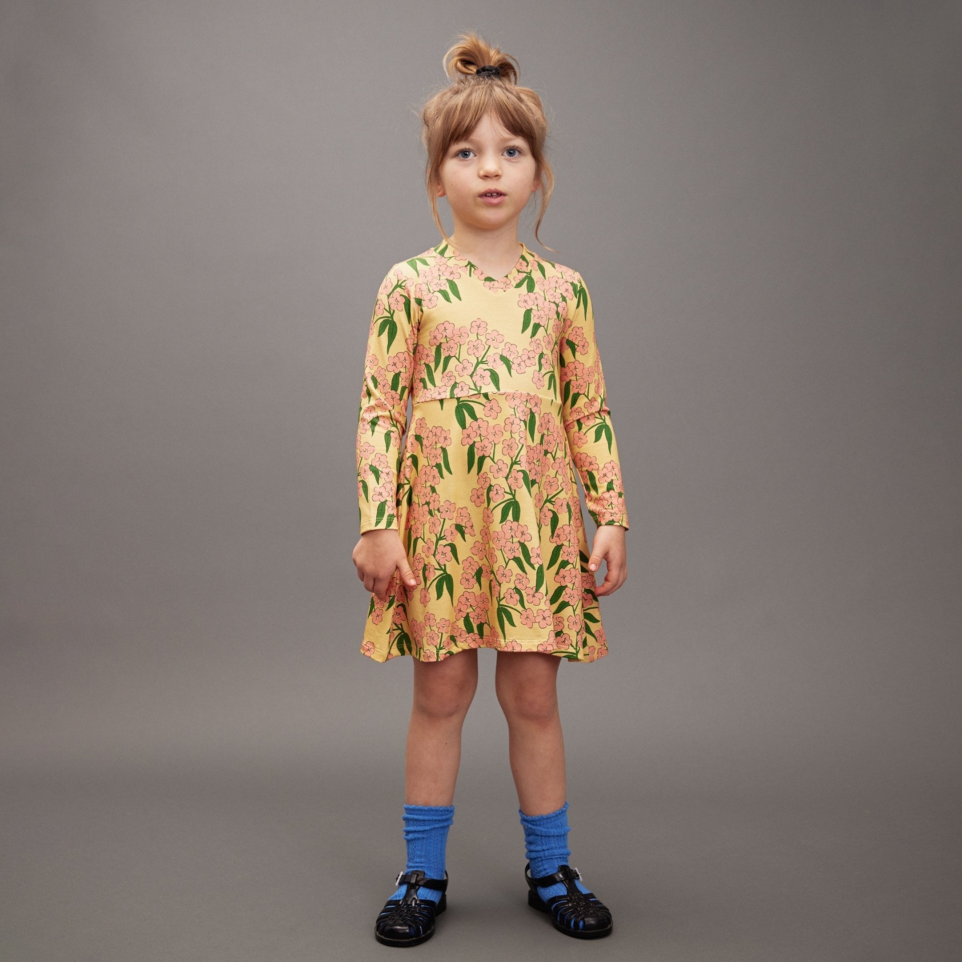 mini rodini] Alpine flowers aop ls dress – Les Quatre Cents