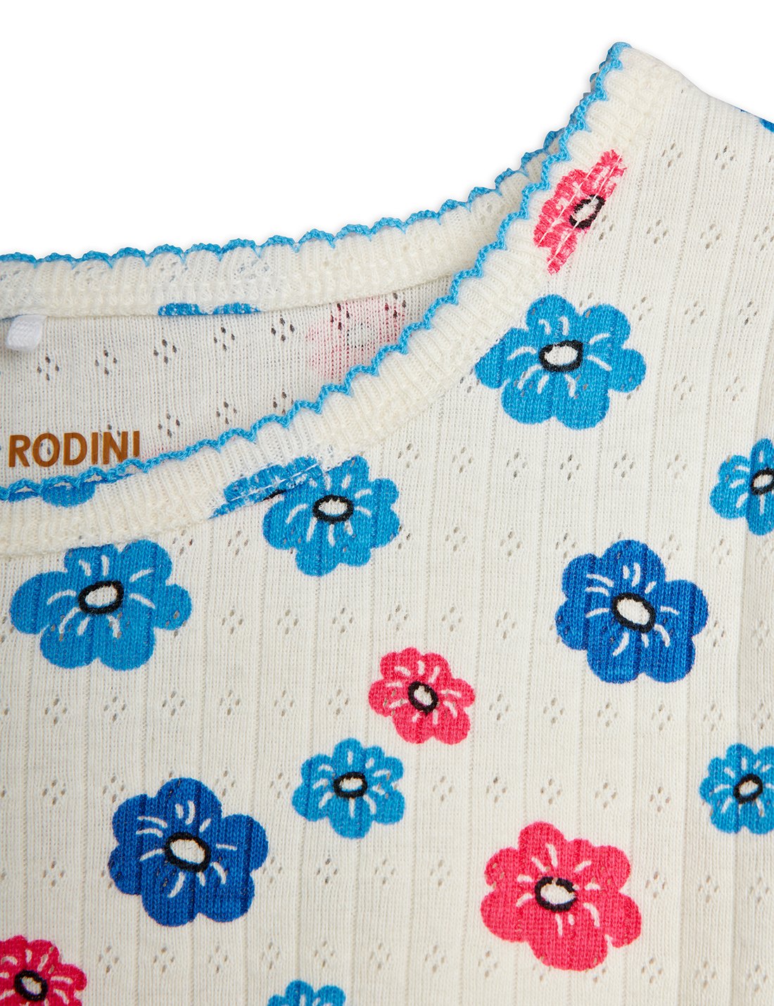mini rodini] Flowers aop picotege pointelle ss tee – Les Quatre