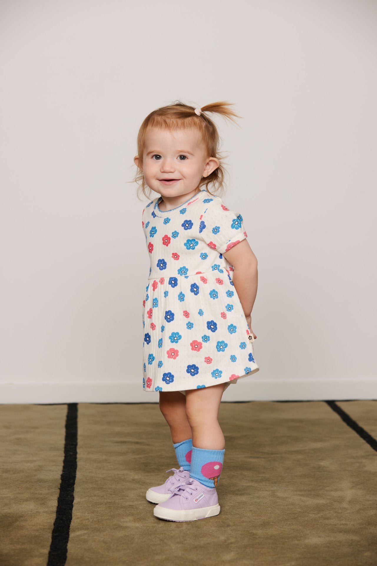 mini rodini] Flowers aop picotedge pointelle ss dress – Les Quatre
