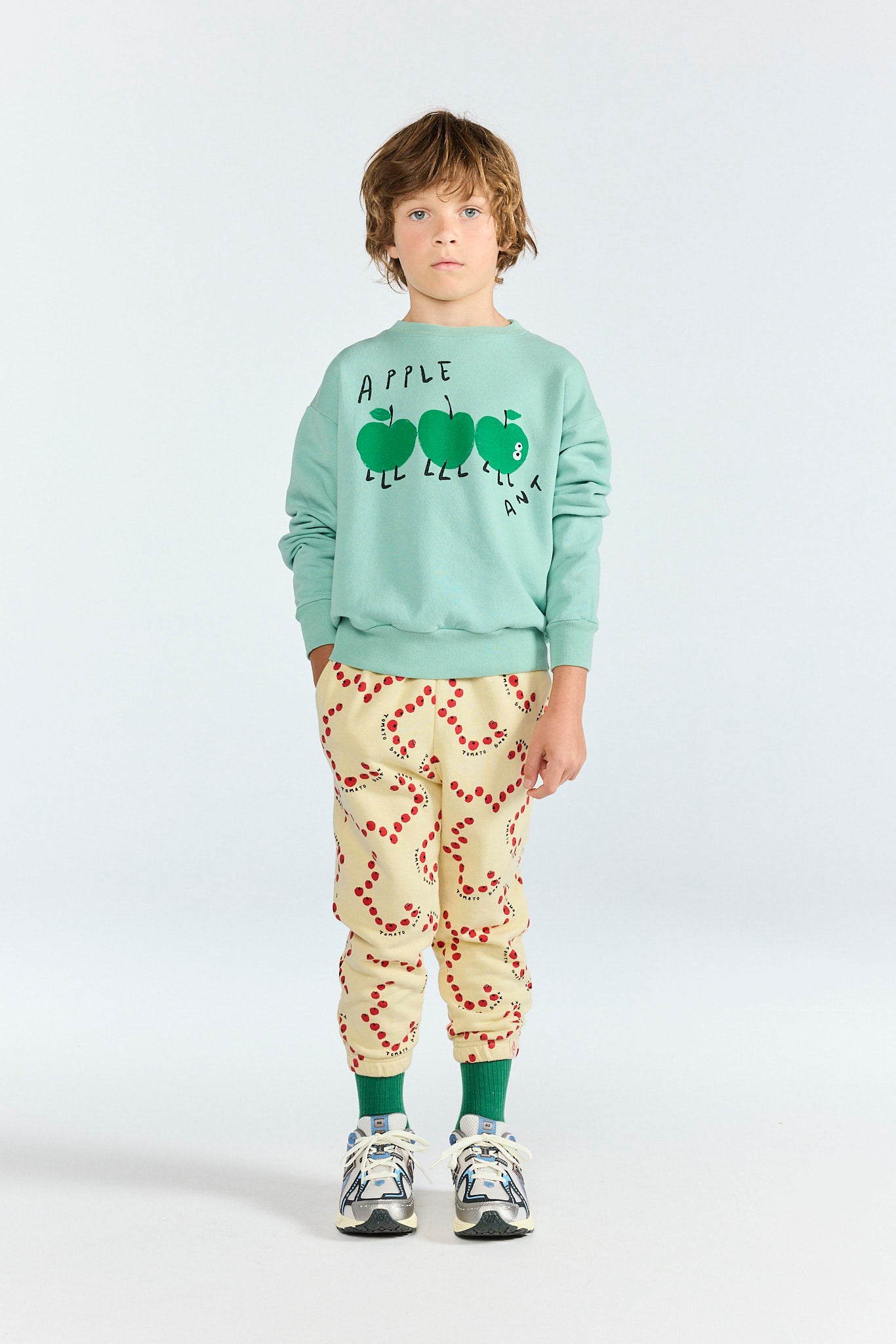 The Animals Observatory] BEAR KID SWEATSHIRT GREEN – Les