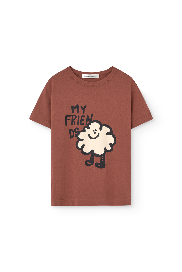 The Animals Observatory] ROOSTER KID T-SHIRT BROWN – Les Quatre