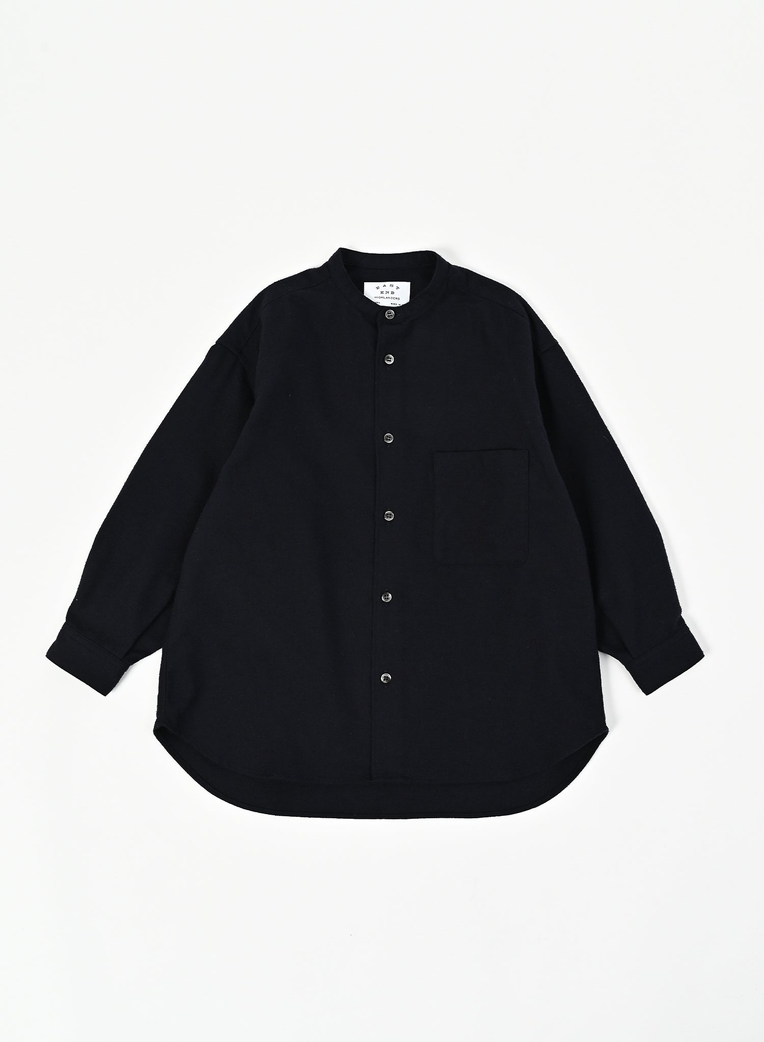 濃紺1サイズ 激レア ロング丈 90s Eskander Band collar 濃紺1サイズ 激レア ロング丈 90s Eskander Band collar