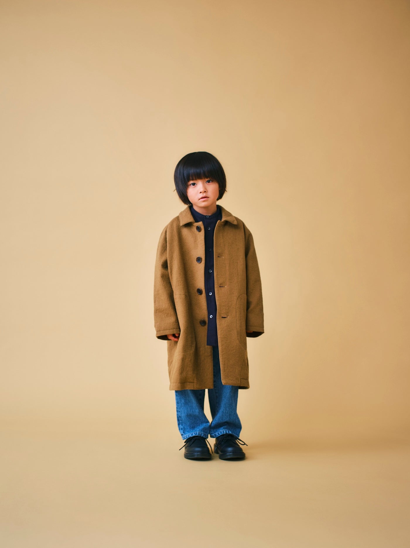 濃紺1サイズ 激レア ロング丈 90s Eskander Band collar 濃紺1サイズ 激レア ロング丈 90s Eskander Band collar