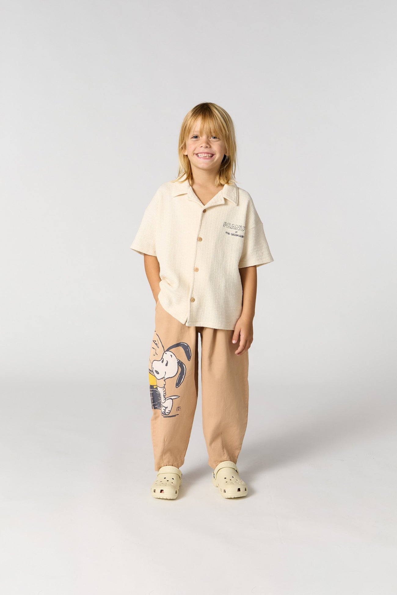 The Campamento] SNOOPY AND CHARLIE HUG TROUSERS – Les Quatre Cents