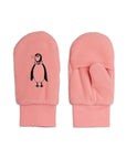 [mini rodini]   Penguin emb microfleece overlapping mittens