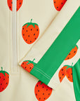 [mini rodini]   Strawberries aop ls uv swimsuit