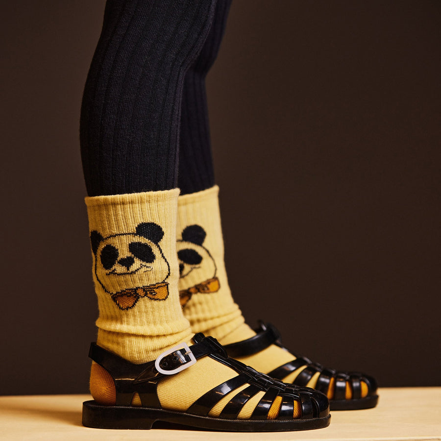 [mini rodini]   Cat & panda 2-pack socks