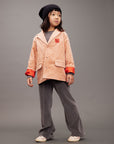 [mini rodini]   Clover emb corduroy blazer