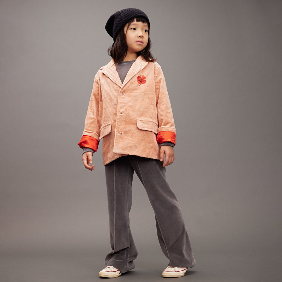 [mini rodini]   Clover emb corduroy blazer