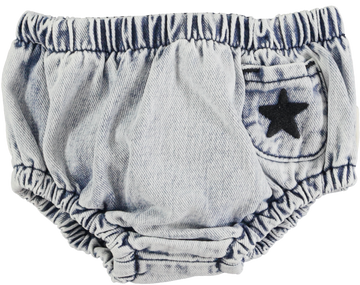 [piupiuchick]   Baby shorties | Washed light blue denim