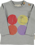 [piupiuchick]   Longsleeve | Grey w/ multicolor circles print