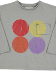 [piupiuchick]   Longsleeve | Grey w/ multicolor circles print