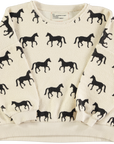 [piupiuchick]   Sweatshirt | Ecru w/ black horses