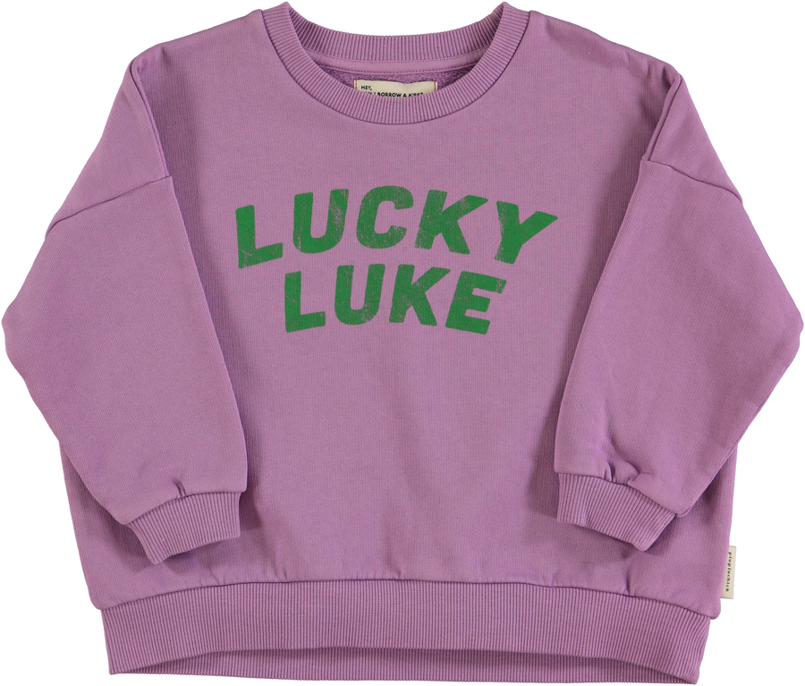 [piupiuchick]   Sweatshirt | Mauve w/ "lucky luke" print