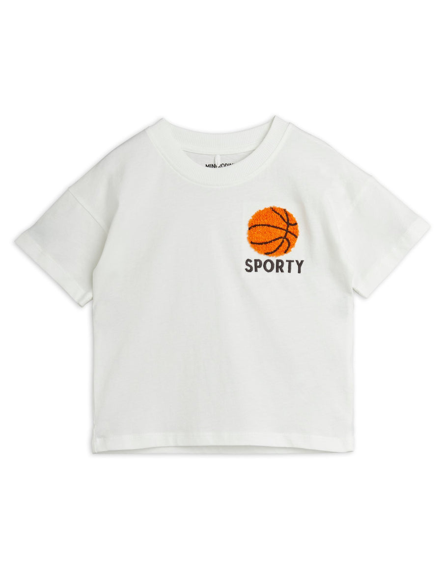 [mini rodini]   Basketball chenille emb ss tee