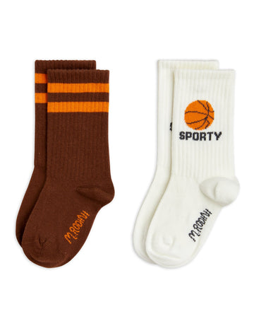 [mini rodini]   Basketball 2-pack socks
