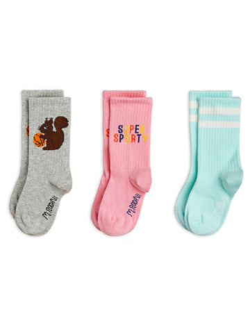 [mini rodini]   Super sporty 3-pack socks
