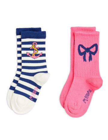 [mini rodini]   Bow 2-pack socks