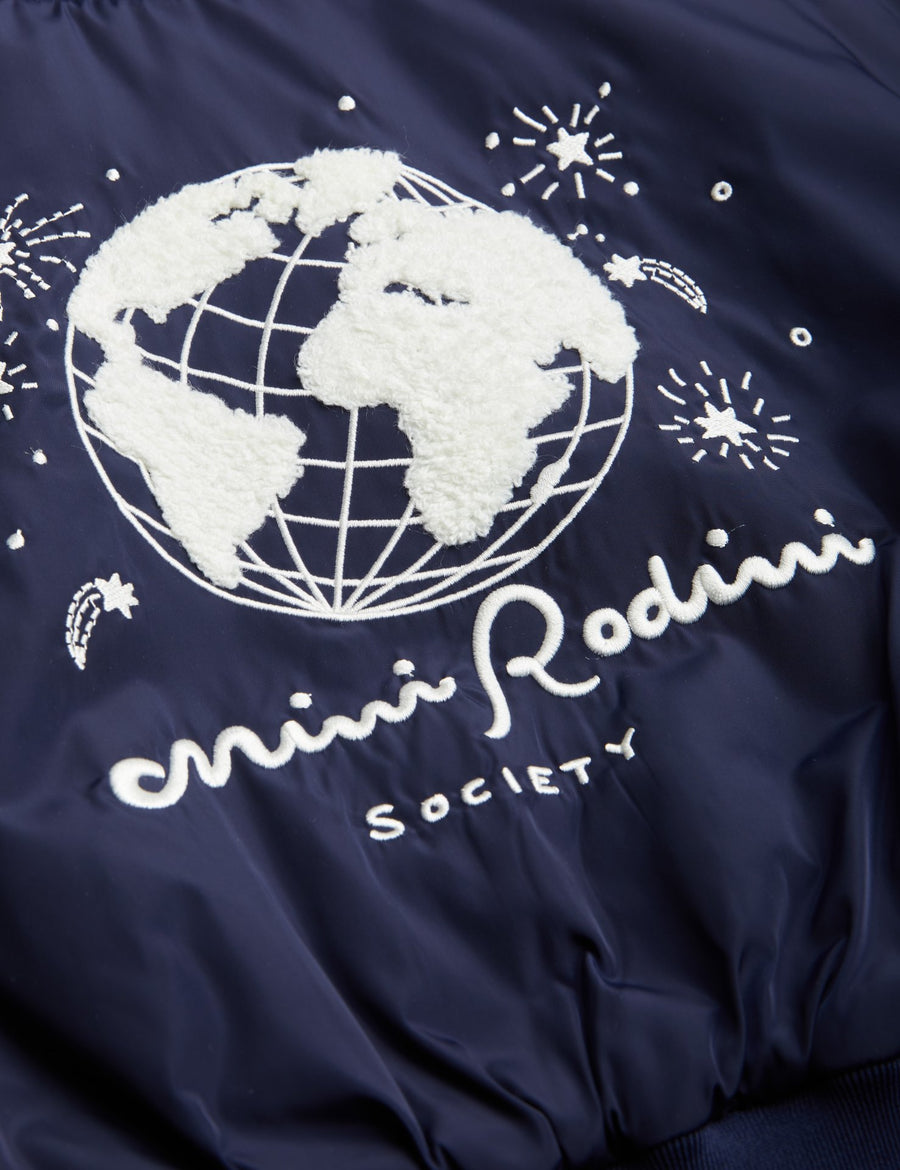 [mini rodini]   Mini Rodini society emb baseball jacket