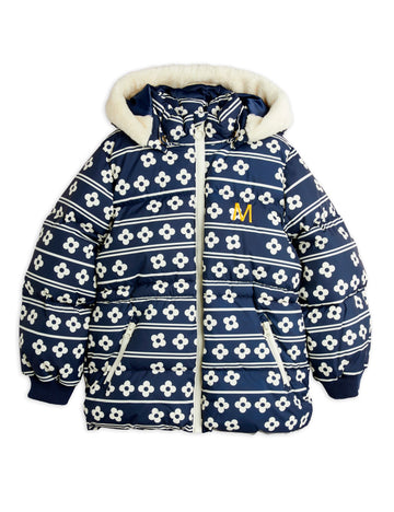 [mini rodini]   Flowers aop hooded puffer jacket