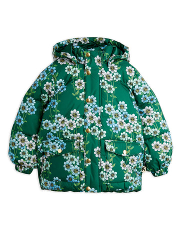 [mini rodini]   Daisys aop heavy hooded puffer jacket