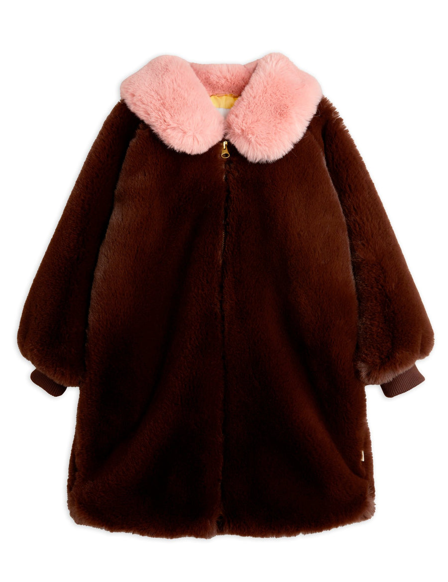 [mini rodini]   Fluffy faux fur coat