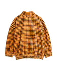 [mini rodini]   Dog houndstooth aop velour halfzip sweatshirt