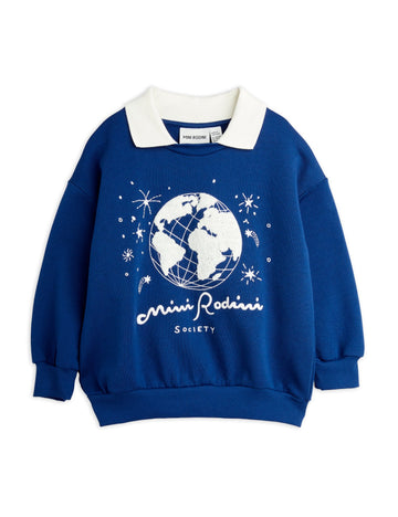 [mini rodini]   Mini Rodini society emb collar sweatshirt