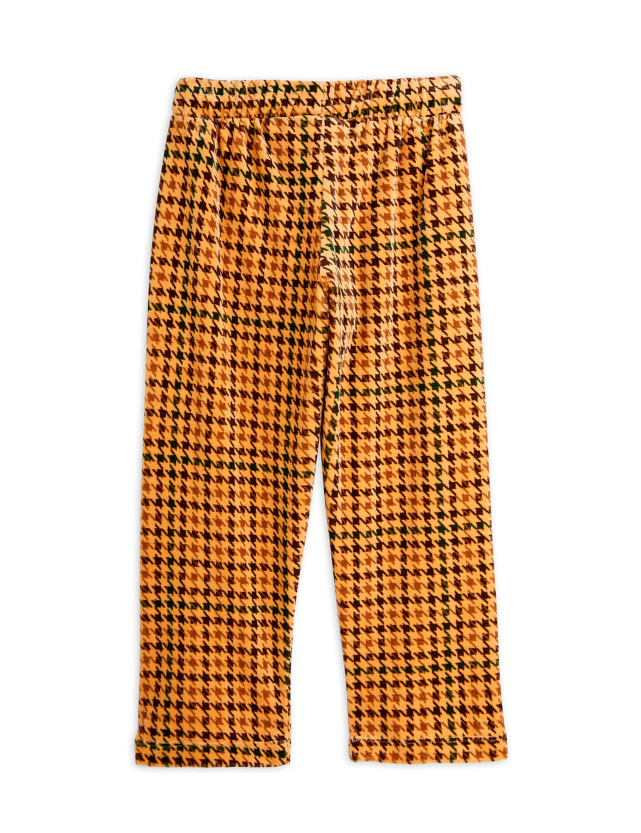 [mini rodini]   Dog houndstooth aop velour trousers