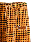 [mini rodini]   Dog houndstooth aop velour trousers