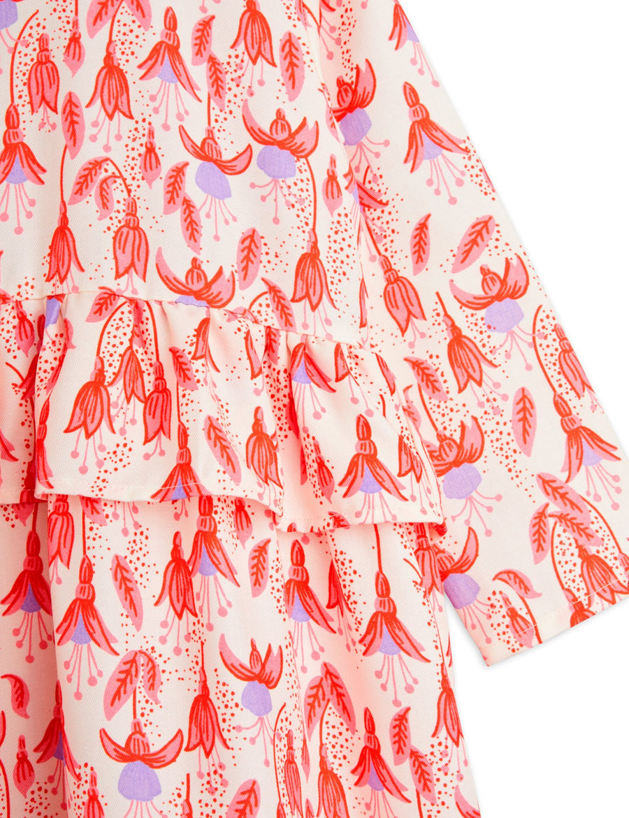 [mini rodini]   Fuchsia aop woven frill dress