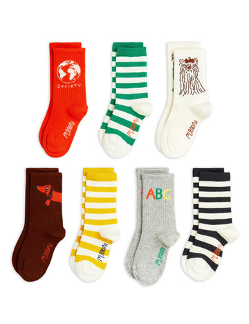 [mini rodini]   Mini Rodini society 7-pack socks