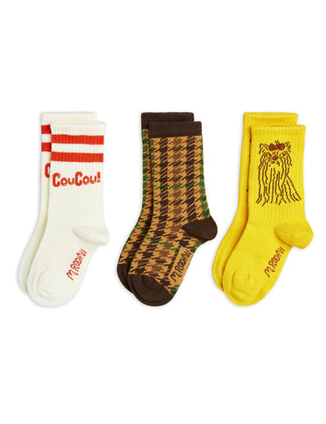 [mini rodini]   Coucou 3-pack socks