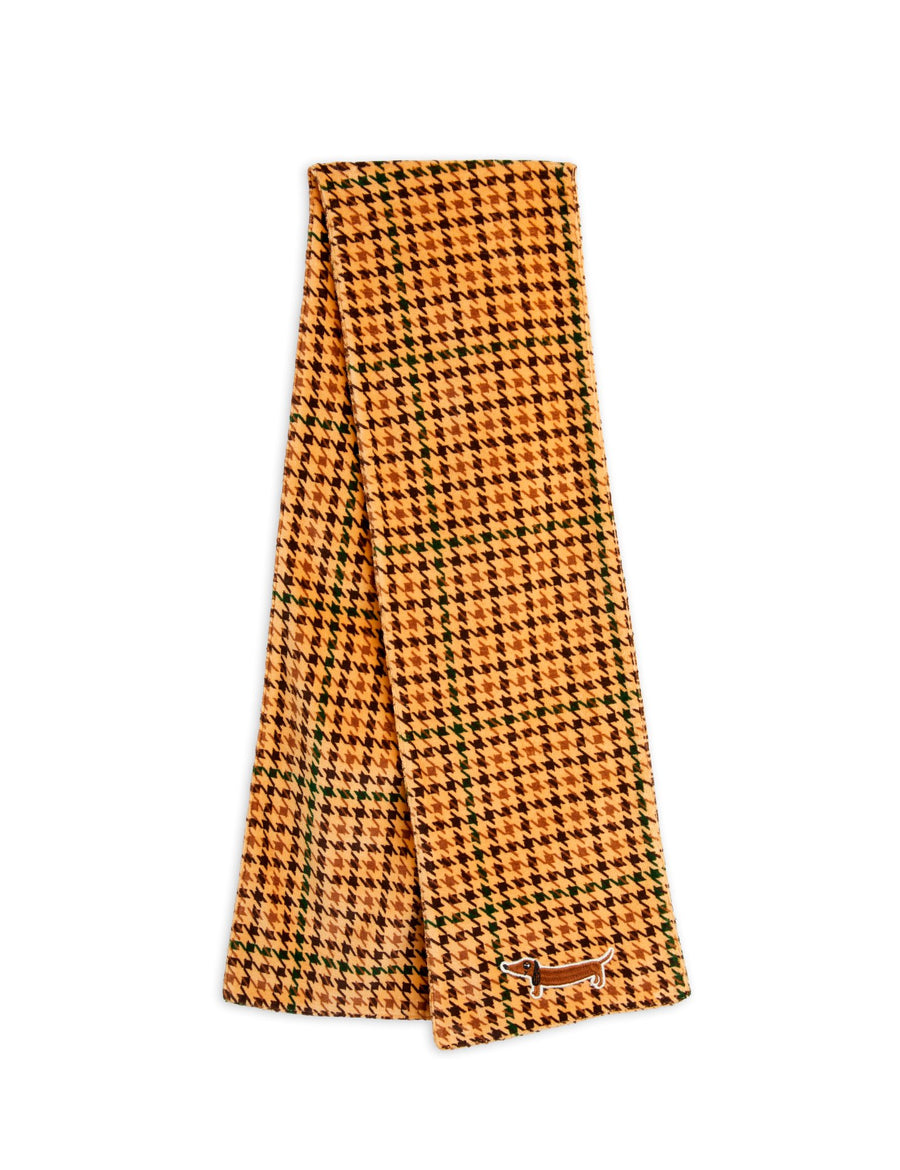 [mini rodini]   Dog houndstooth aop velour scarf