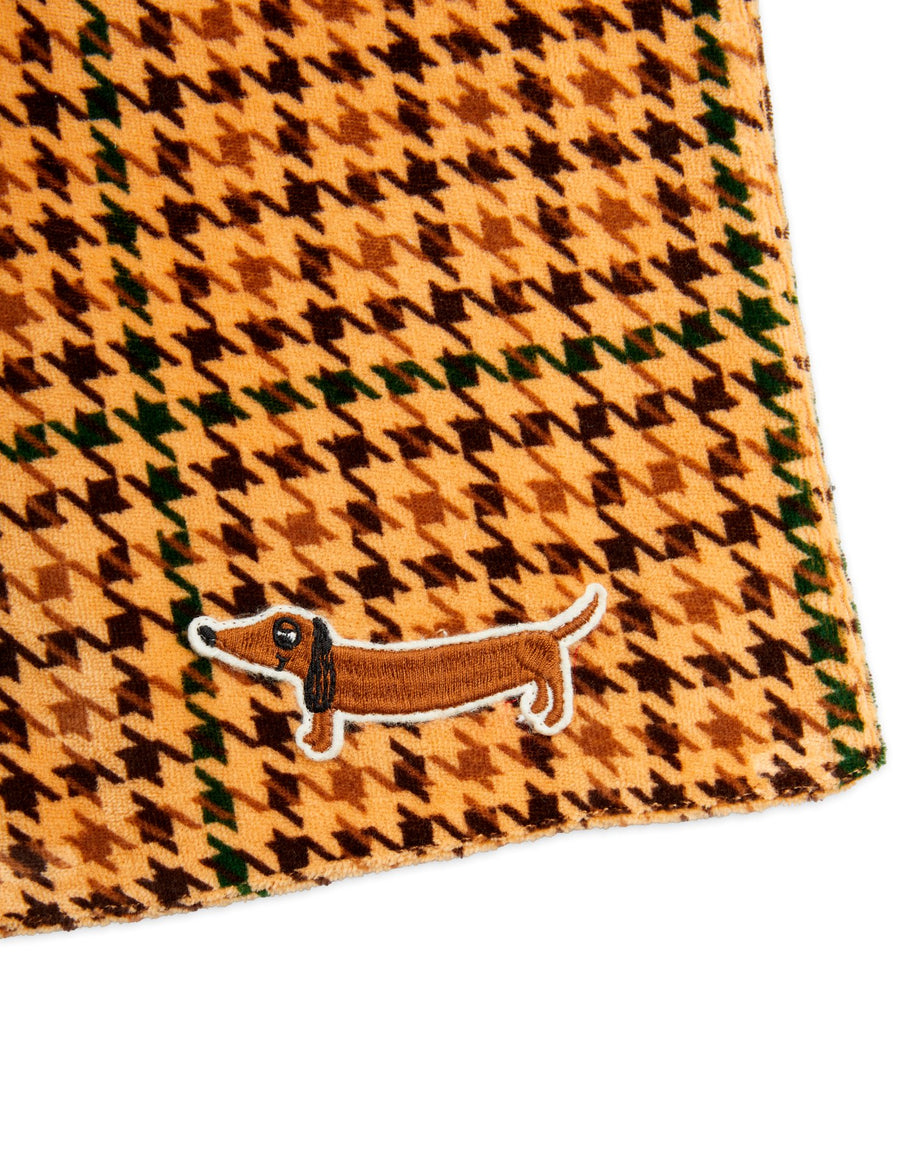 [mini rodini]   Dog houndstooth aop velour scarf