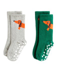 [mini rodini]   Dog 2-pack anti-slip socks