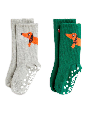 [mini rodini]   Dog 2-pack anti-slip socks