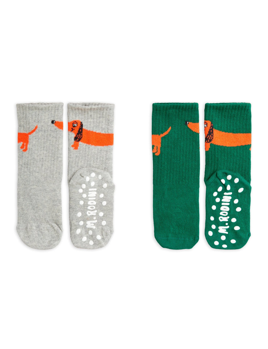 [mini rodini]   Dog 2-pack anti-slip socks