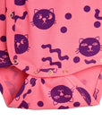 [mini rodini]   Squiggly cats aop nb baby set