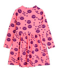 [mini rodini]   Squiggly cats aop ls dress