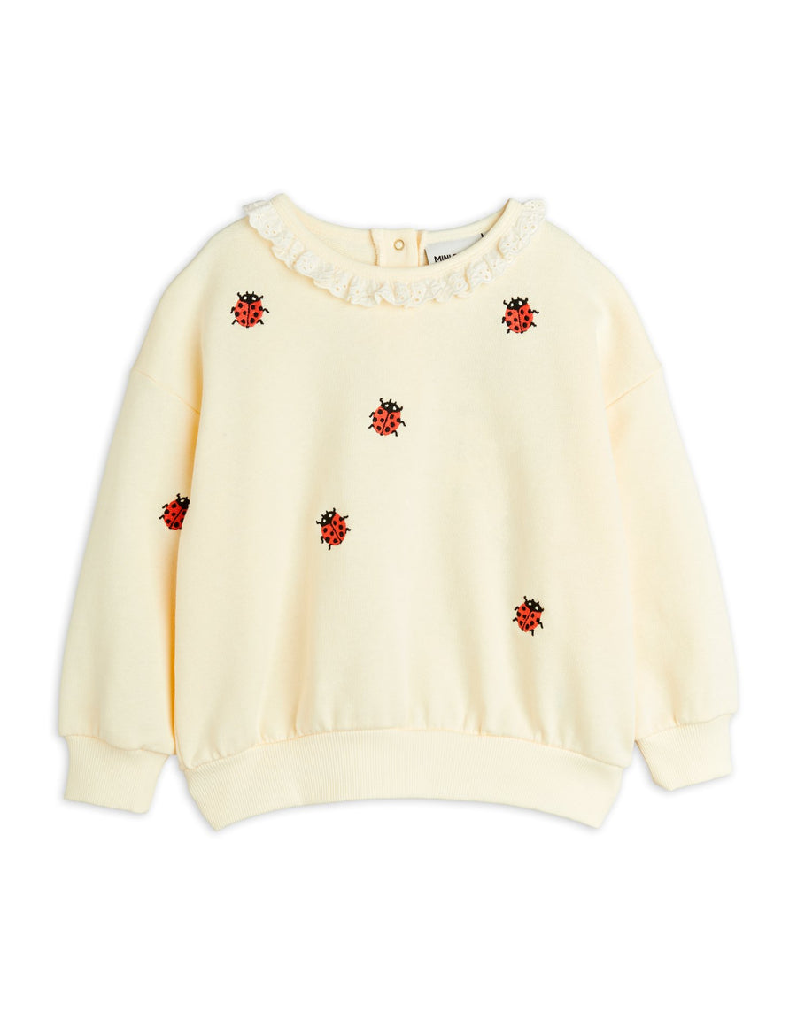 [mini rodini]   Ladybugs emb lace sweatshirt