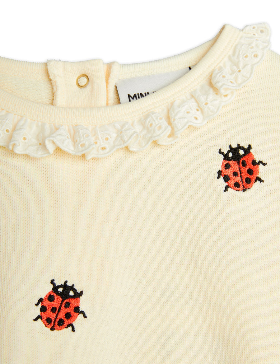 [mini rodini]   Ladybugs emb lace sweatshirt