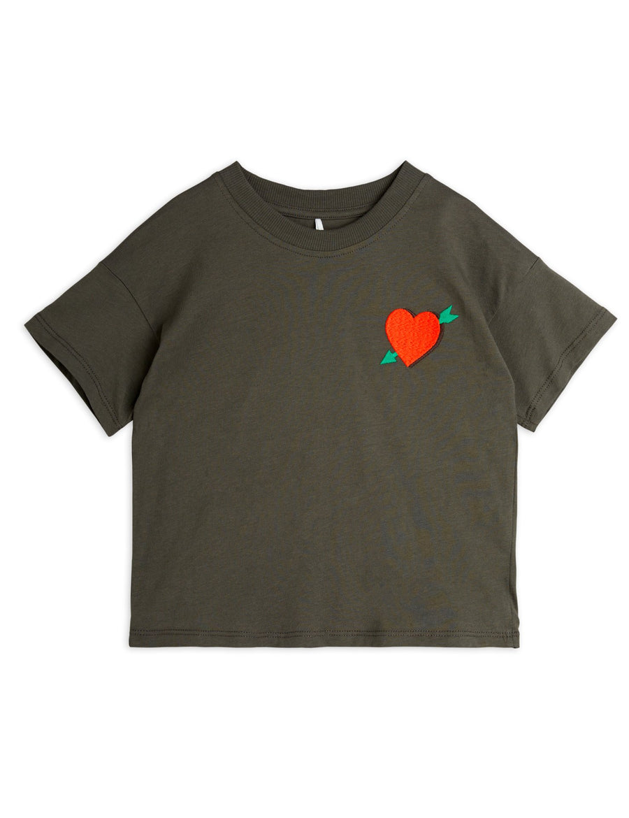 [mini rodini]   Arrowed heart emb ss tee