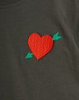 [mini rodini]   Arrowed heart emb ss tee