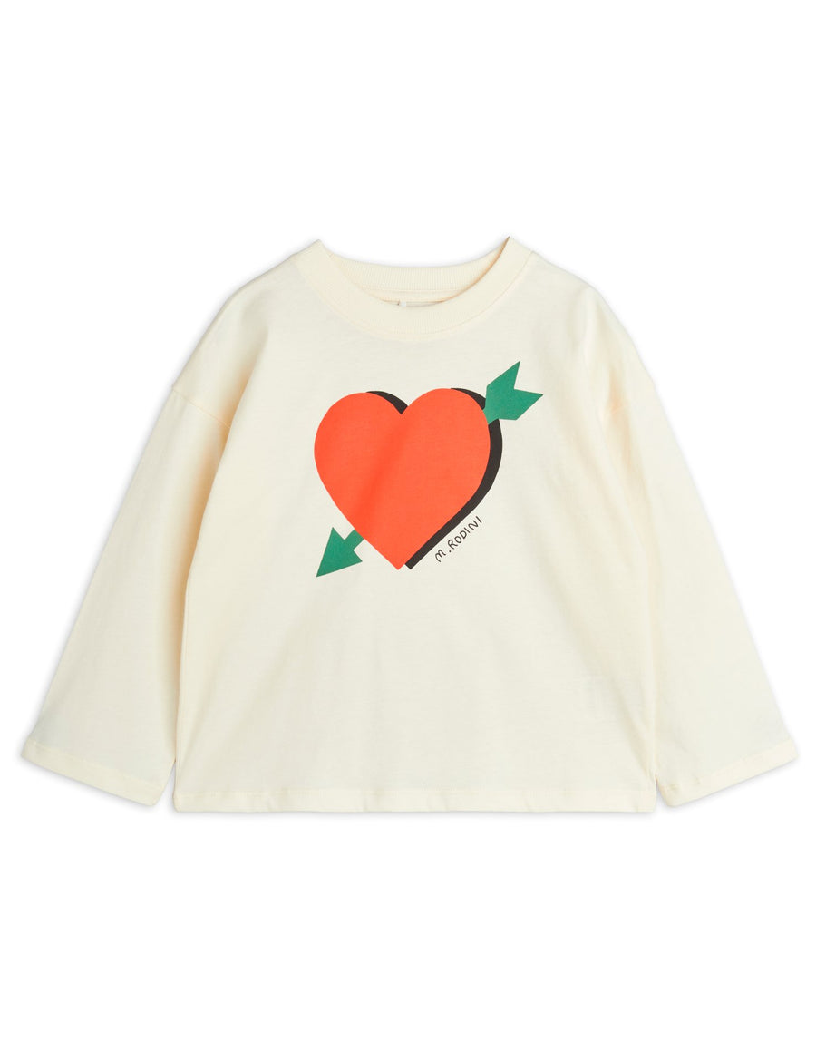 [mini rodini]   Arrowed heart sp ls tee