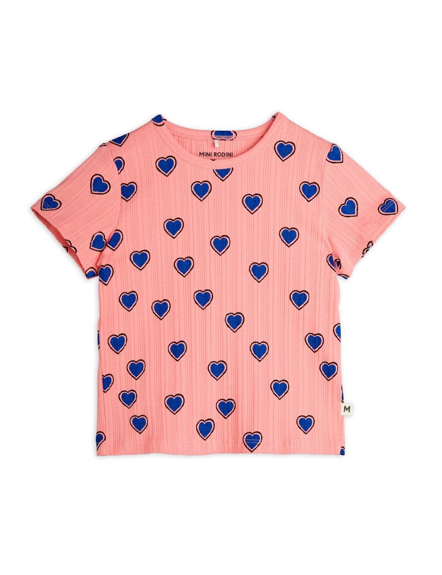 [mini rodini]   Outlined hearts aop ss tee