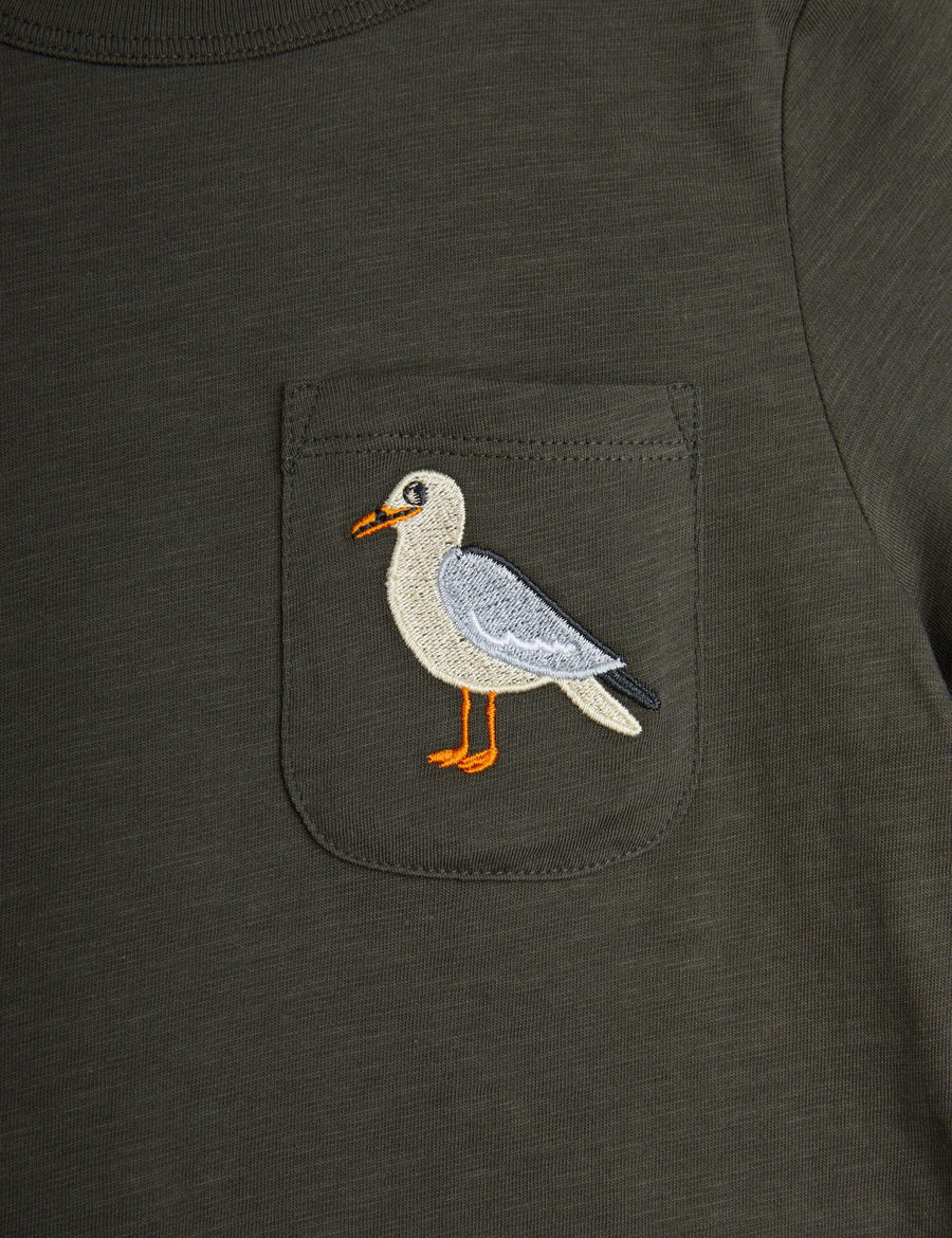 [mini rodini]   Seagull emb ss tee