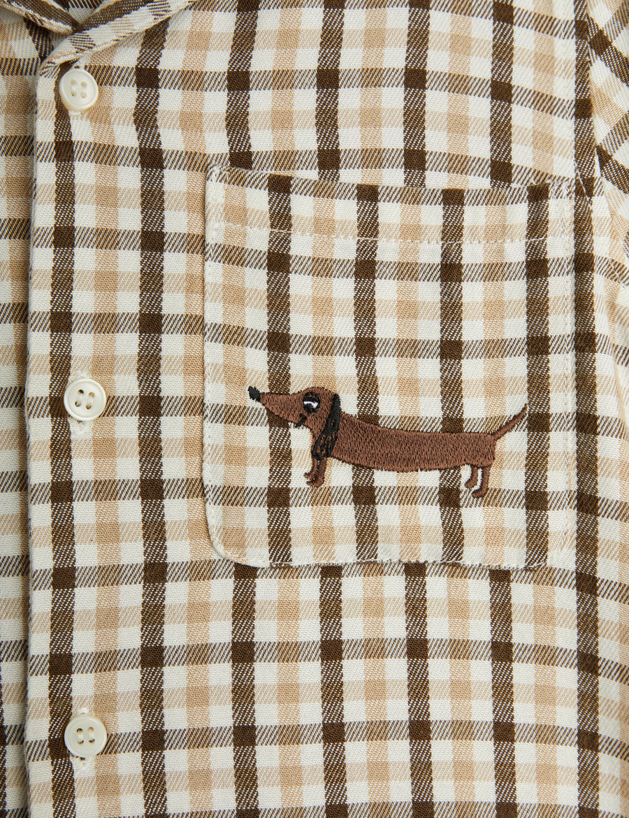 [mini rodini]   Gingham yd woven shirt