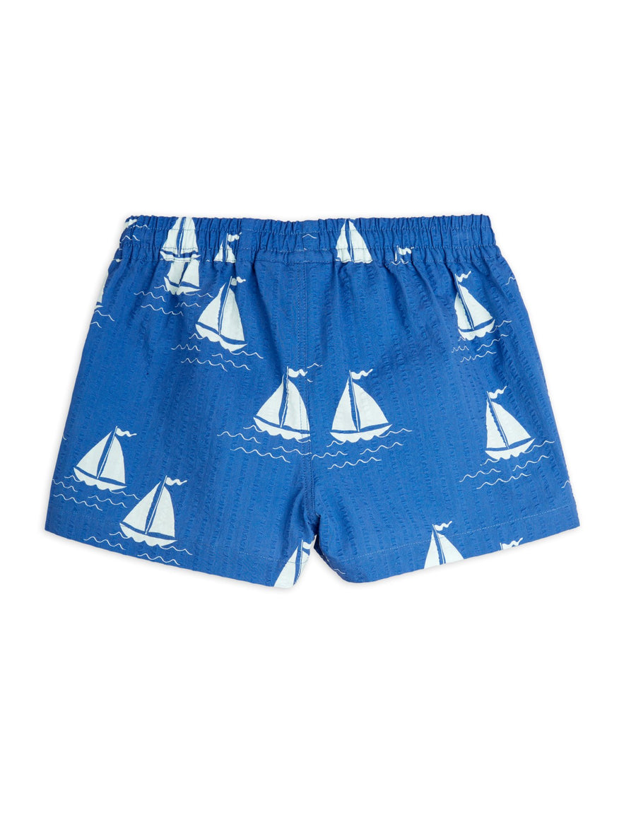 [mini rodini]   Sailing boats aop woven shorts