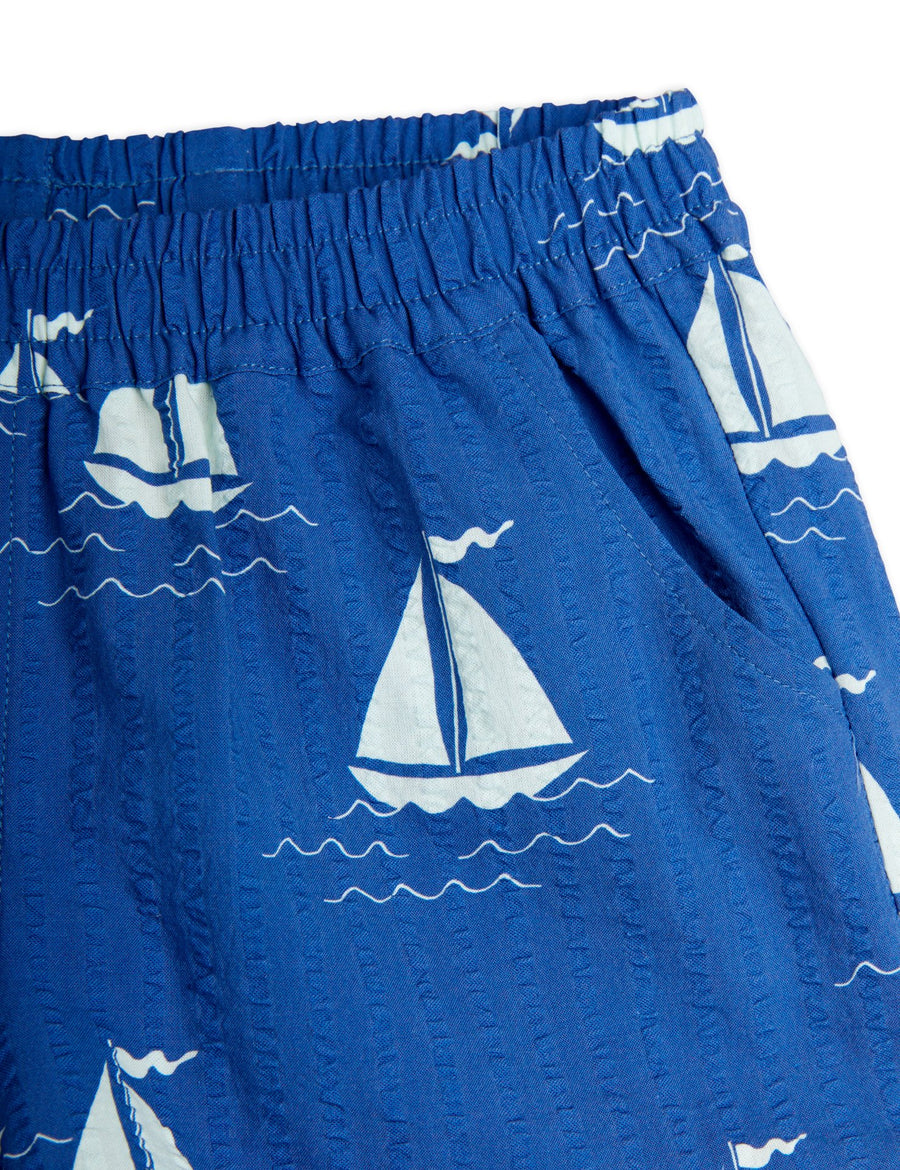 [mini rodini]   Sailing boats aop woven shorts